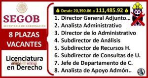 ▷ Convocatoria Pública y Abierta: Vacantes en la Secretaría de Gobernación » 2020 El Derecho Online 🥇 convocatorias de trabajo para abogados