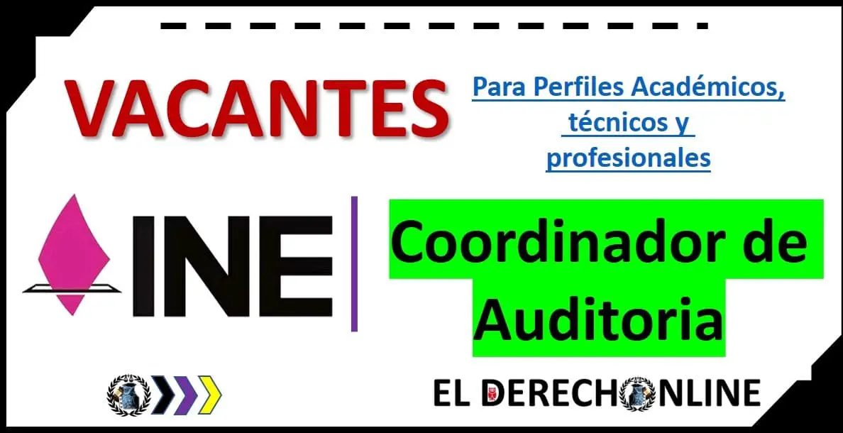 ▷ ▷▷【⚖】323 Plazas Vacantes en el INE】2020: Coordinador de Auditoria » 2020 El Derecho Online 🥇 servicio profesional electoral nacional (spen) empleo