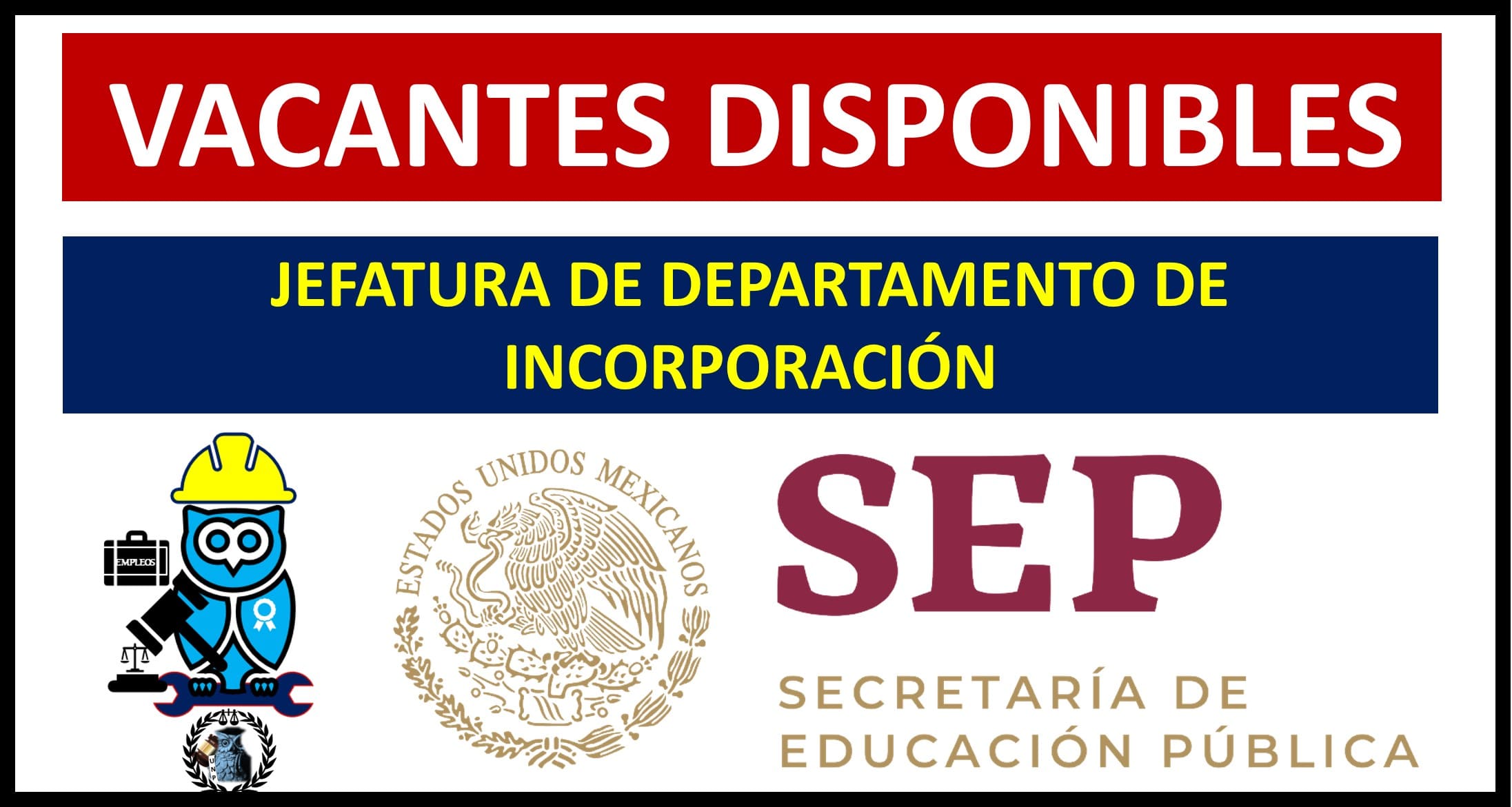 ▷ JEFATURA DE DEPARTAMENTO DE INCORPORACIÓN » 2020 El Derecho Online 🥇 bolsa-de-trabajo-sep-administrativo