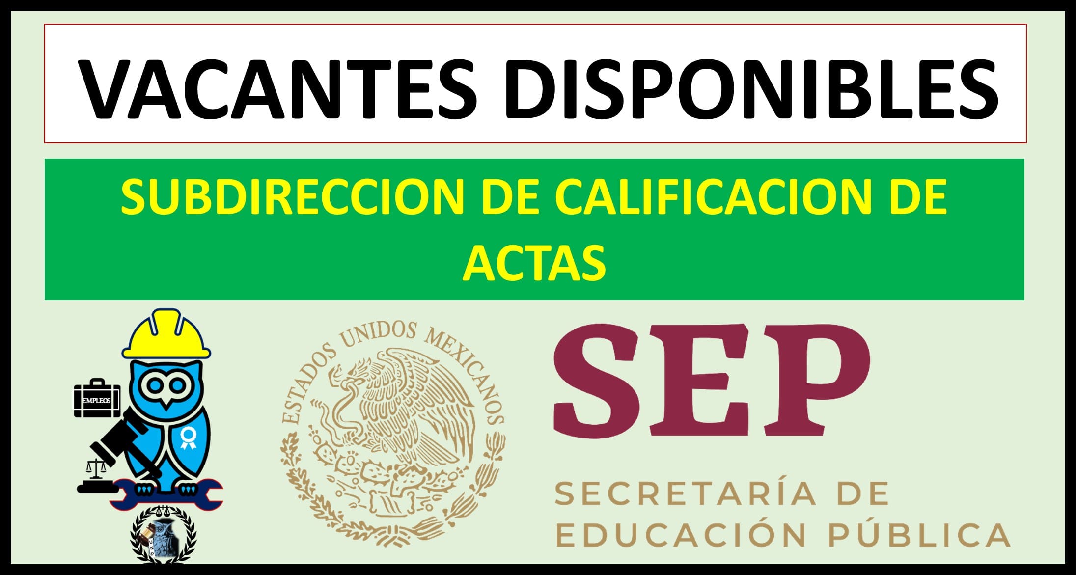 ▷ SUBDIRECCION DE CALIFICACION DE ACTAS » 2021 El Derecho Online 🥇 empleos-sep-cdmx