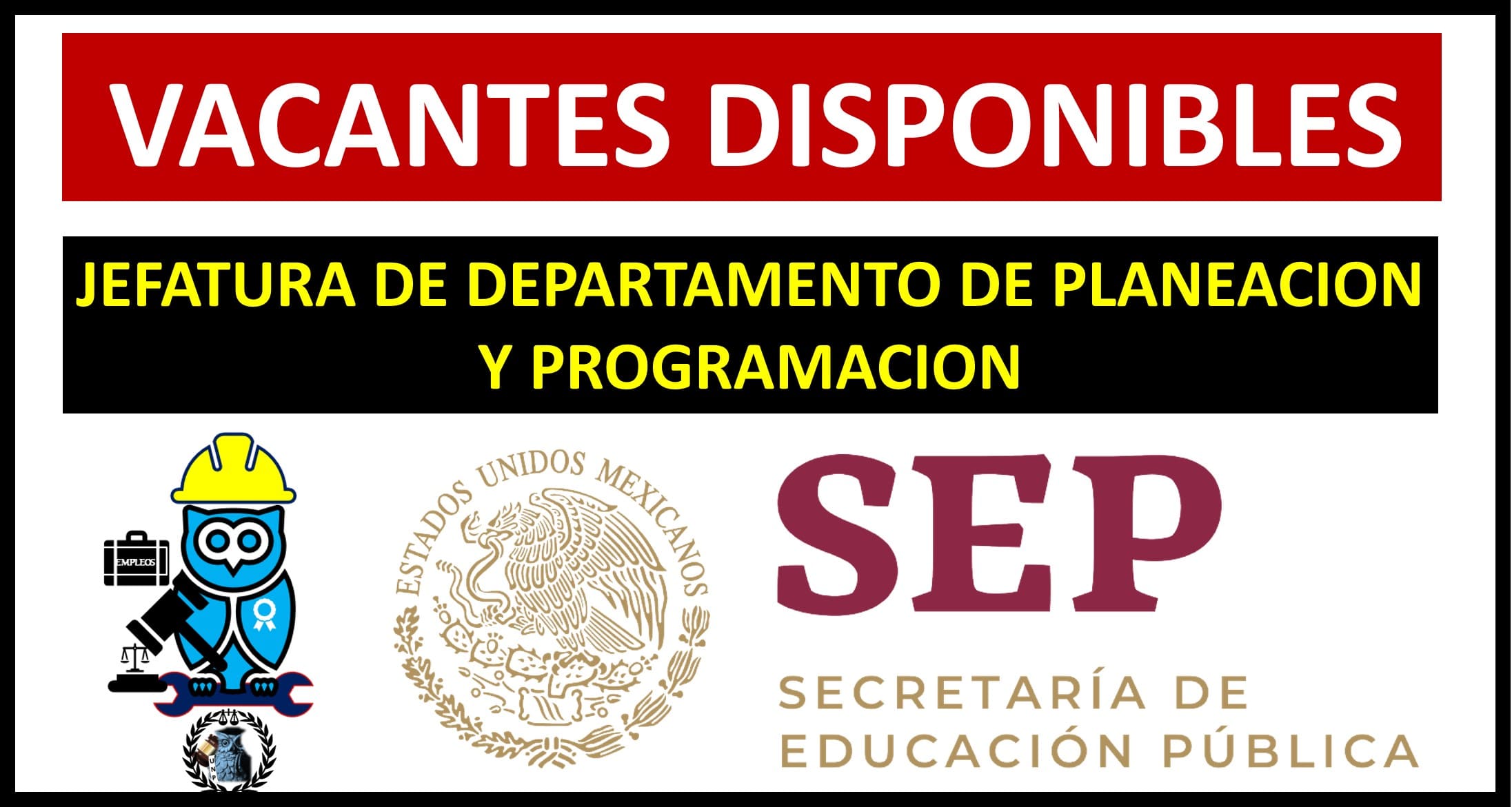 ▷ JEFATURA DE DEPARTAMENTO DE PLANEACION Y PROGRAMACION » 2021 El Derecho Online 🥇 vacantes-sep-cdmx
