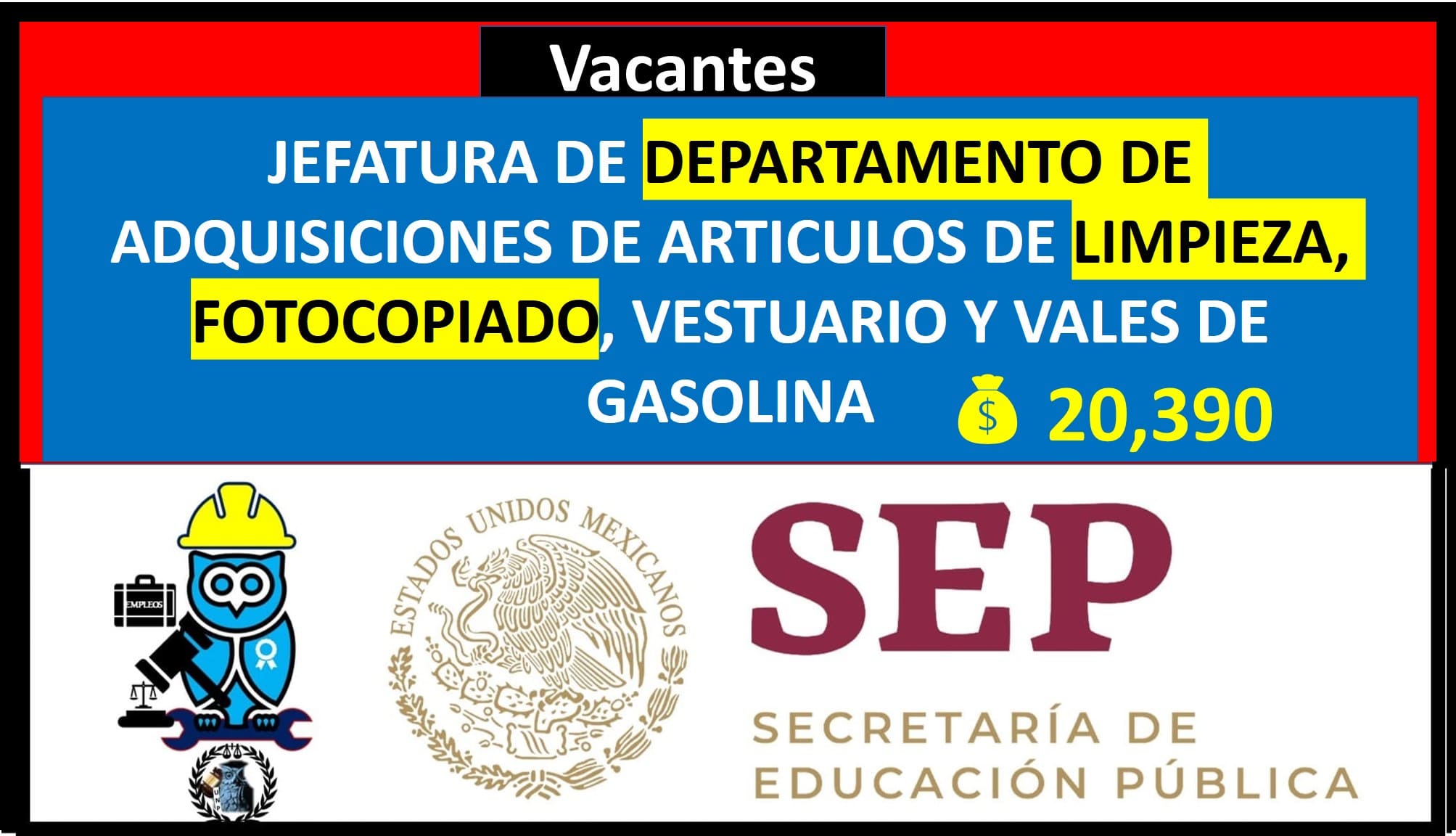 ▷ JEFATURA DE DEPARTAMENTO DE ADQUISICIONES DE ARTICULOS DE LIMPIEZA, FOTOCOPIADO, VESTUARIO Y VALES DE GASOLINA » 2021 El Derecho Online 🥇 Empleo en la cdmx