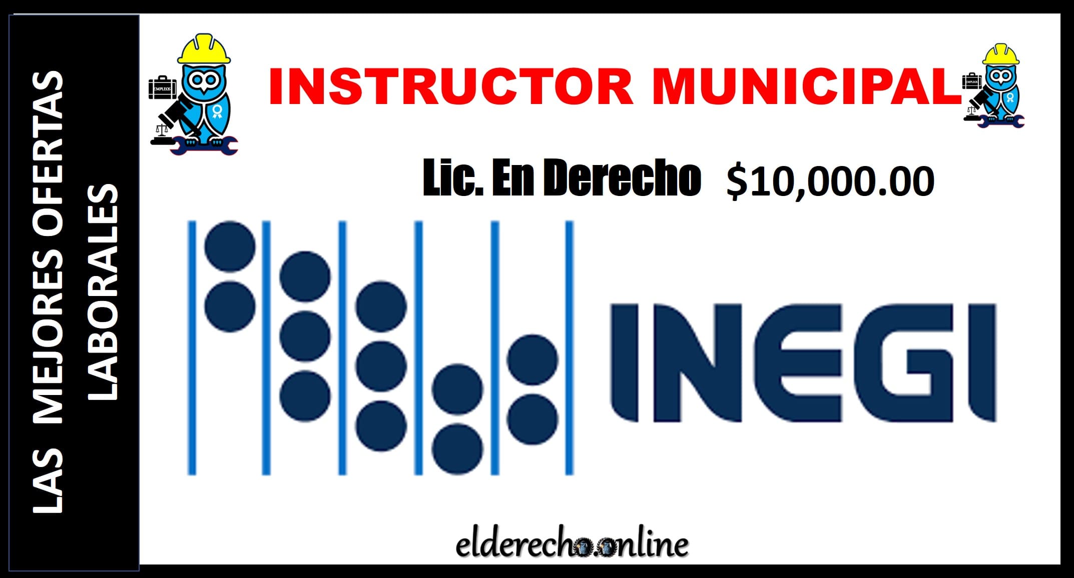 ▷ Instructor Municipal - INEGI 2021-2022 » 2021 El Derecho Online 🥇 empleo para abogados inegi