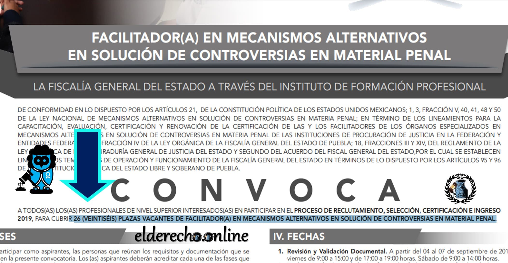 ▷ Convocatoria 2020: FACILITADOR(A) EN MECANISMOS ALTERNATIVOS EN SOLUCIÓN DE CONTROVERSIAS EN MATERIAL PENAL » 2020 El Derecho Online 🥇 facilitadora-en-mecanismos-alternativos-en-solucion-de-controversias-en-material-penal