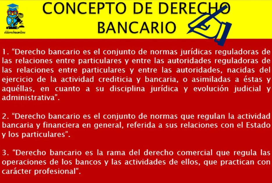 Derecho Bancario concepto