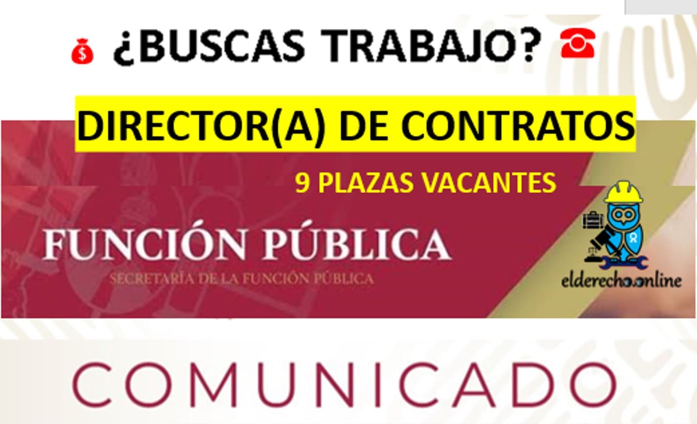 ▷ DIRECTOR(A) DE CONTRATOS » 2020 El Derecho Online 🥇 bolsa de trabajo dependencias gubernamentales 2020