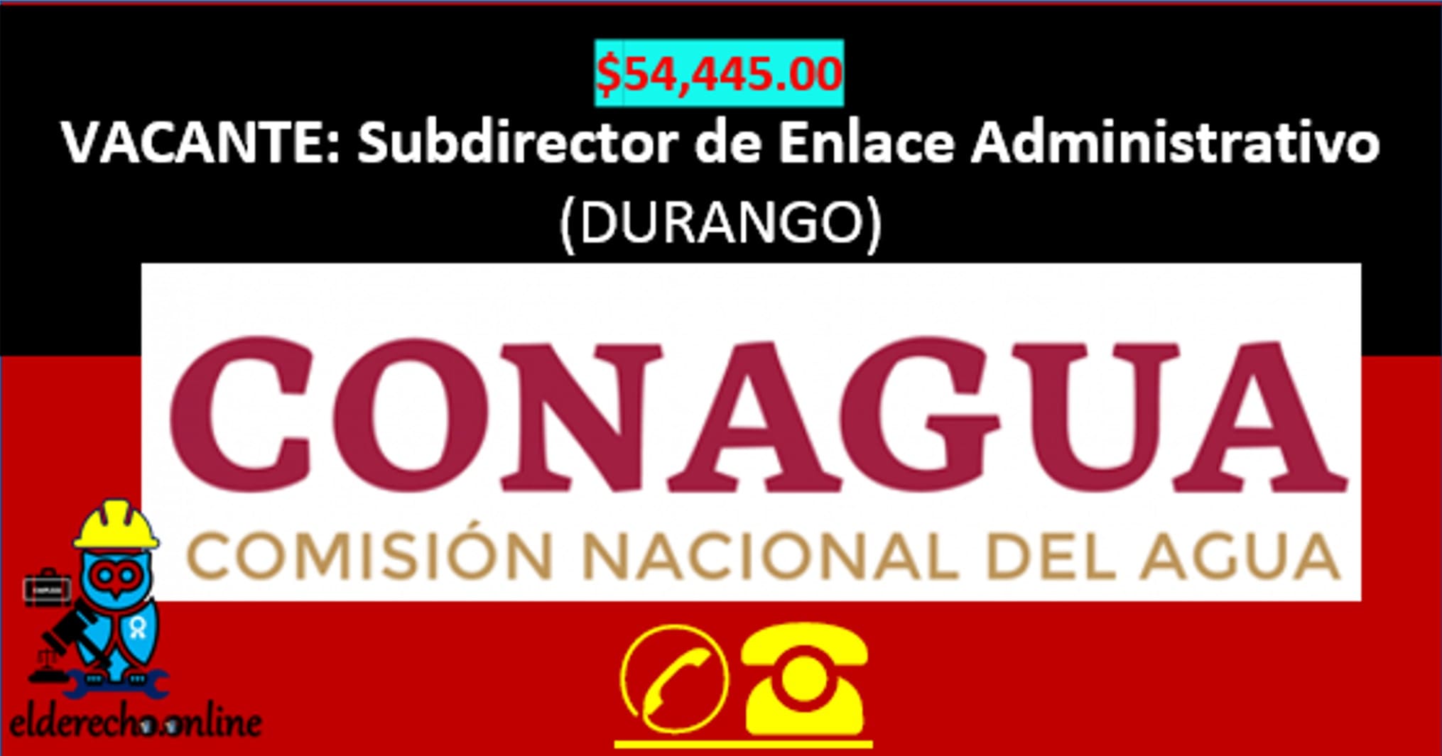 ▷ Subdirector de Enlace Administrativo en Durango » 2020 El Derecho Online 🥇 conagua-durango-vacantes-2020