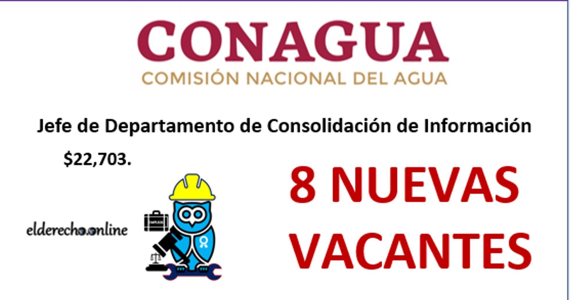 ▷ Jefe de Departamento de Consolidación de Información » 2020 El Derecho Online 🥇 conagua-jefe-de-departamento-de-consolidacion-de-informacion