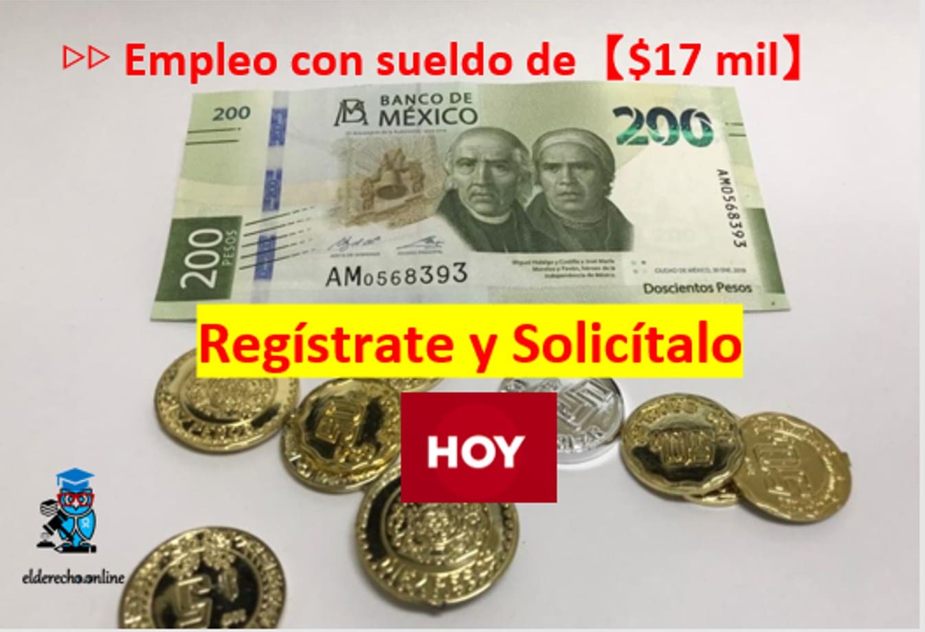 ▷ Empleo con sueldo de $17 mil; regístrate y solicítalo » 2020 El Derecho Online 🥇 empleo-con-sueldo-de-17-mil-registrate-y-solicitalo