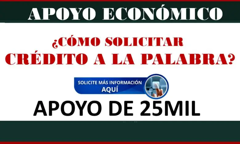 ▷ ¿Cuáles son los pasos por seguir para solicitar el Crédito a la Palabra de 25 mil pesos? » 2020 El Derecho Online 🥇 ¿Cuáles son los pasos por seguir para solicitar el Crédito a la Palabra de 25 mil pesos?