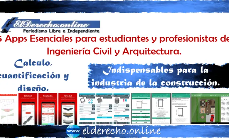 ▷ 5 Apps Esenciales para estudiantes y profesionistas de Ingeniería Civil y Arquitectura. » 2021 El Derecho Online 🥇 5 apps