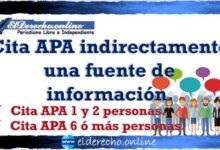 Cita APA indirectamente una fuente de información.