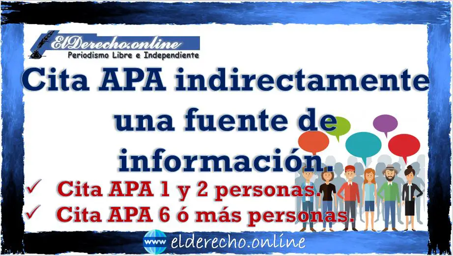 Cita APA indirectamente una fuente de información.