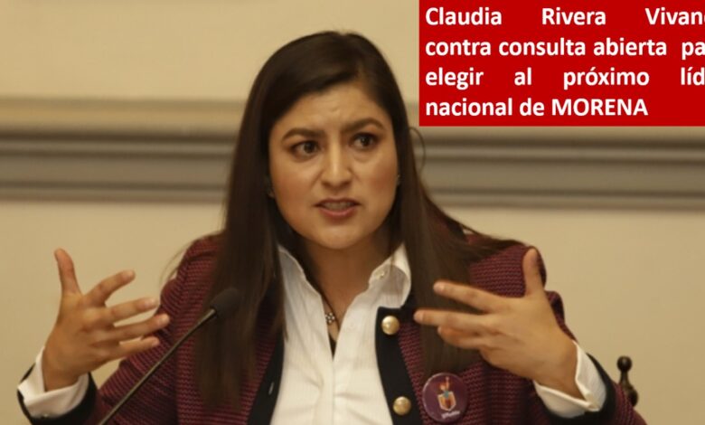 ▷ Claudia Rivera Vivanco contra consulta abierta para elegir al próximo líder nacional de MORENA » 2020 El Derecho Online 🥇 Claudia Rivera Vivanco contra consulta abierta para elegir al próximo líder nacional de MORENA