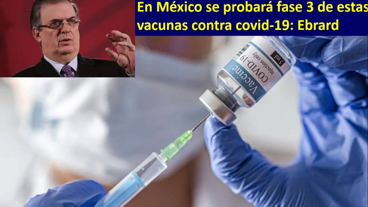 En México se probará fase 3 de estas vacunas contra Covid-19: Ebrard