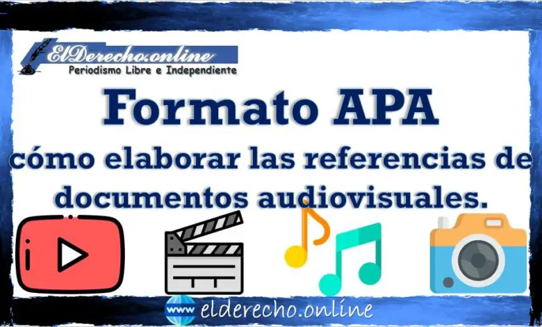 Formato APA cómo elaborar las referencias de documentos audiovisuales