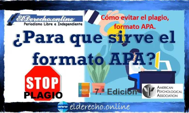 ▷ ¿Para que sirve el formato APA? » 2020 El Derecho Online 🥇 ¿Para que sirve el formato APA?