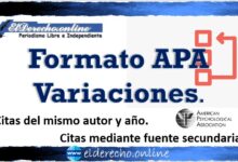 Formato APA variaciones