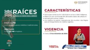 ▷ Crédito Raíces Fovissste 2021-2022: Convocatoria y Registro » 2021 El Derecho Online 🥇 Caracteristicas de los Credito Raices Fovissste