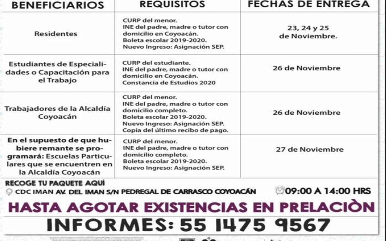▷ Entrega de paquete de útiles escolares 2020-2021 » 2020 El Derecho Online 🥇 Atención madres y padres de familia ya pueden recoger su paquete de útiles escolares