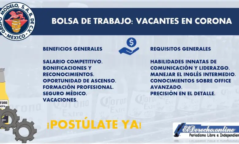 ▷ Empleos en Corona 2021-2022 » 2021 El Derecho Online 🥇 empleos-en-corona