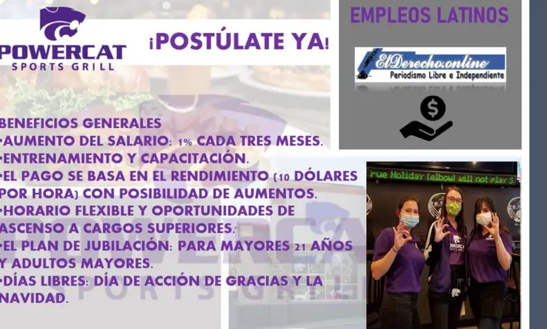 ▷ Empleos en Powercat Sports Grill 2021-2022 » 2021 El Derecho Online 🥇 empleos-en-powercat-sports-grill