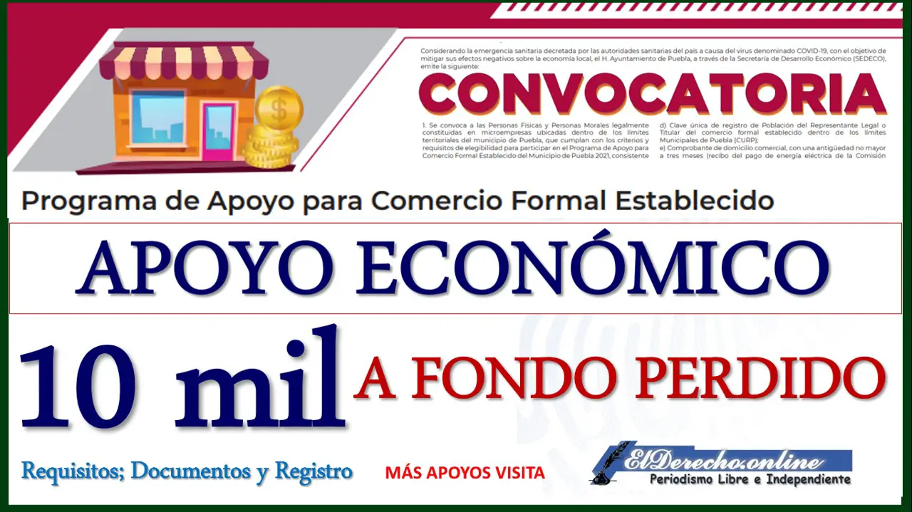 ▷ Convocatoria para Programa de Apoyo de 10 mil pesos a fondo perdido 2021 » 2021 El Derecho Online 🥇 Convocatoria para Programa de Apoyo de 10 mil pesos a fondo perdido 2021