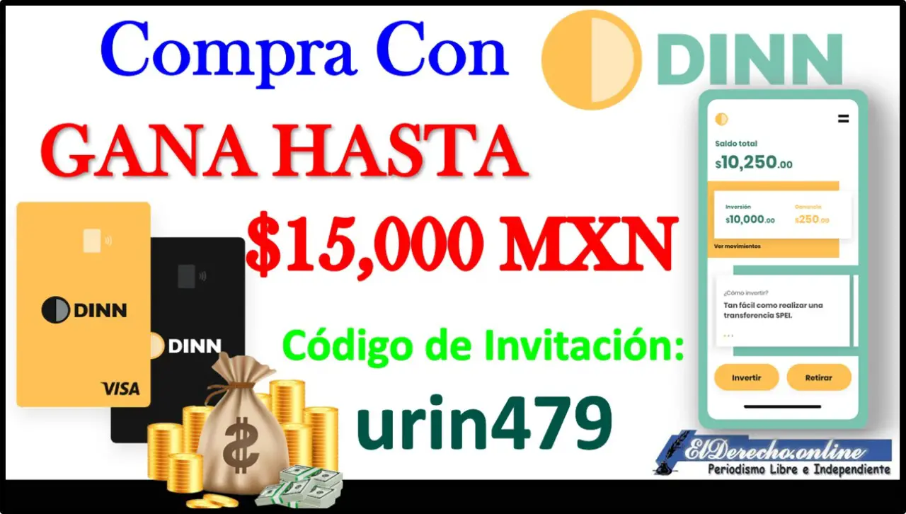 Tus compras con DINN te pueden hacer ganar hasta $15,000 MXN.