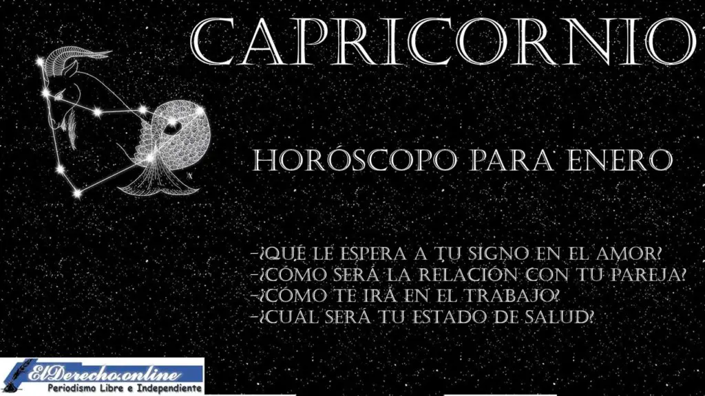 Horóscopo Para Capricornio Enero 2023 🥇 El Derecho Online【2024