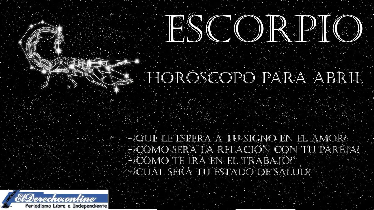 Horóscopo para Escorpio en abril