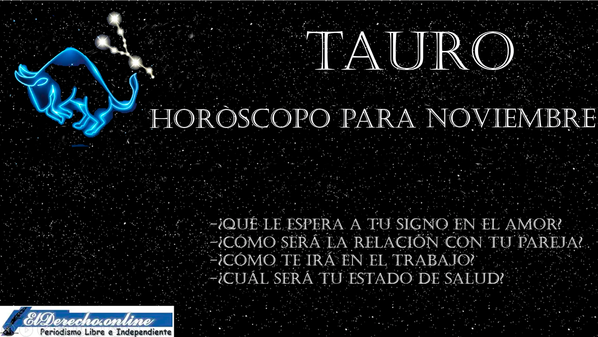 Horóscopo para Tauro en noviembre del 2023