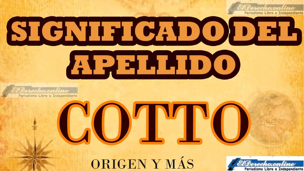 Significado del apellido Cotto, Origen y más