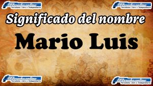 Significado del nombre Mario Luis, su origen y más