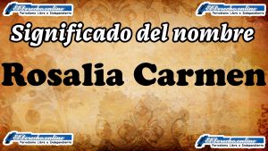 Significado del nombre Rosalia Carmen, su origen y más