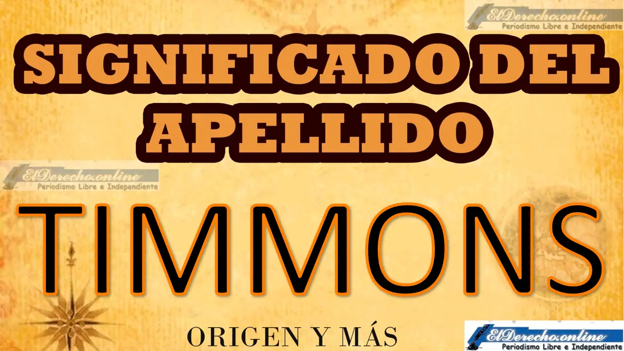 Significado del apellido Timmons, Origen y más