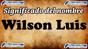 Significado del nombre Wilson Luis, su origen y más
