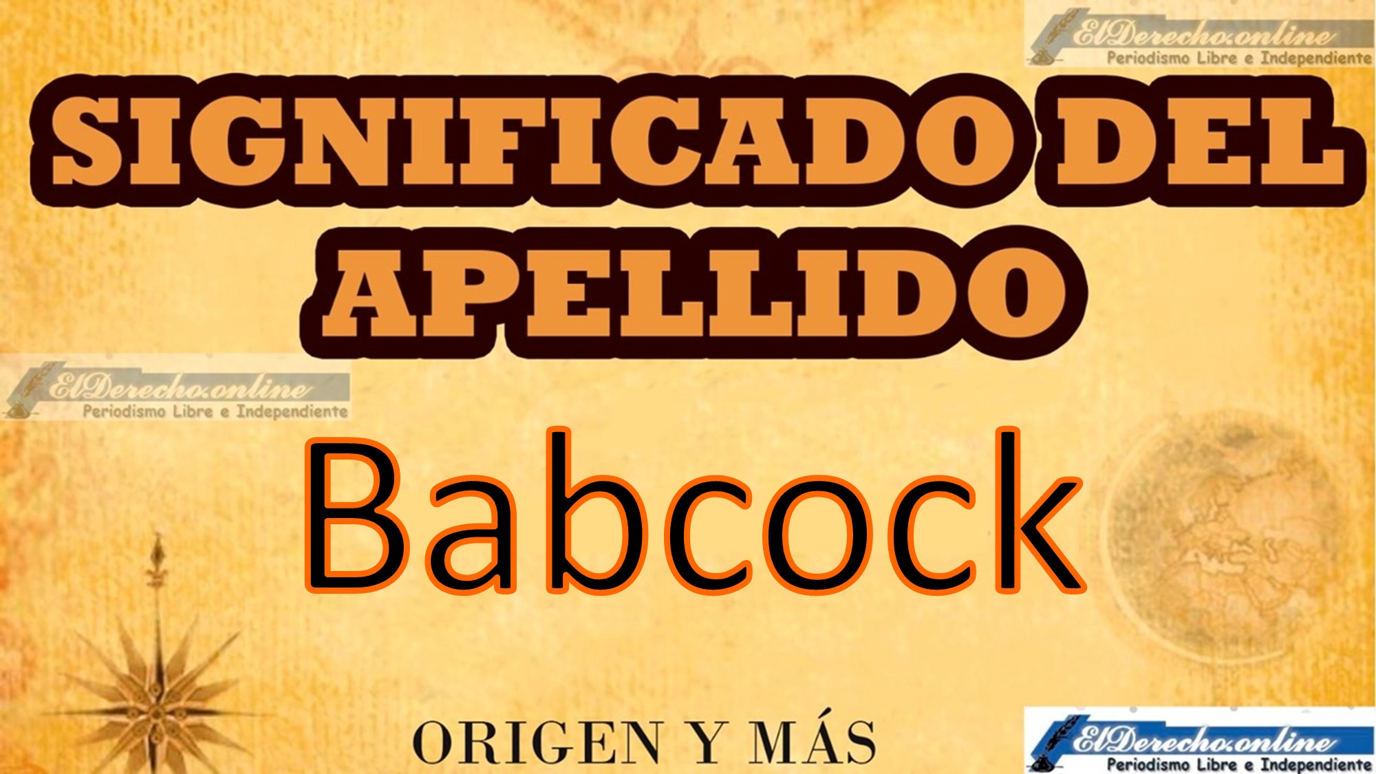 Significado del apellido Babcock, Origen y más