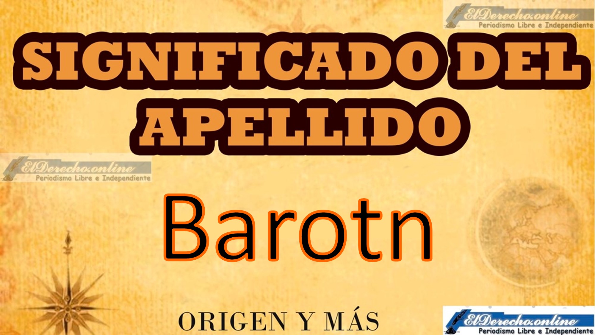 Significado del apellido Barotn, Origen y más