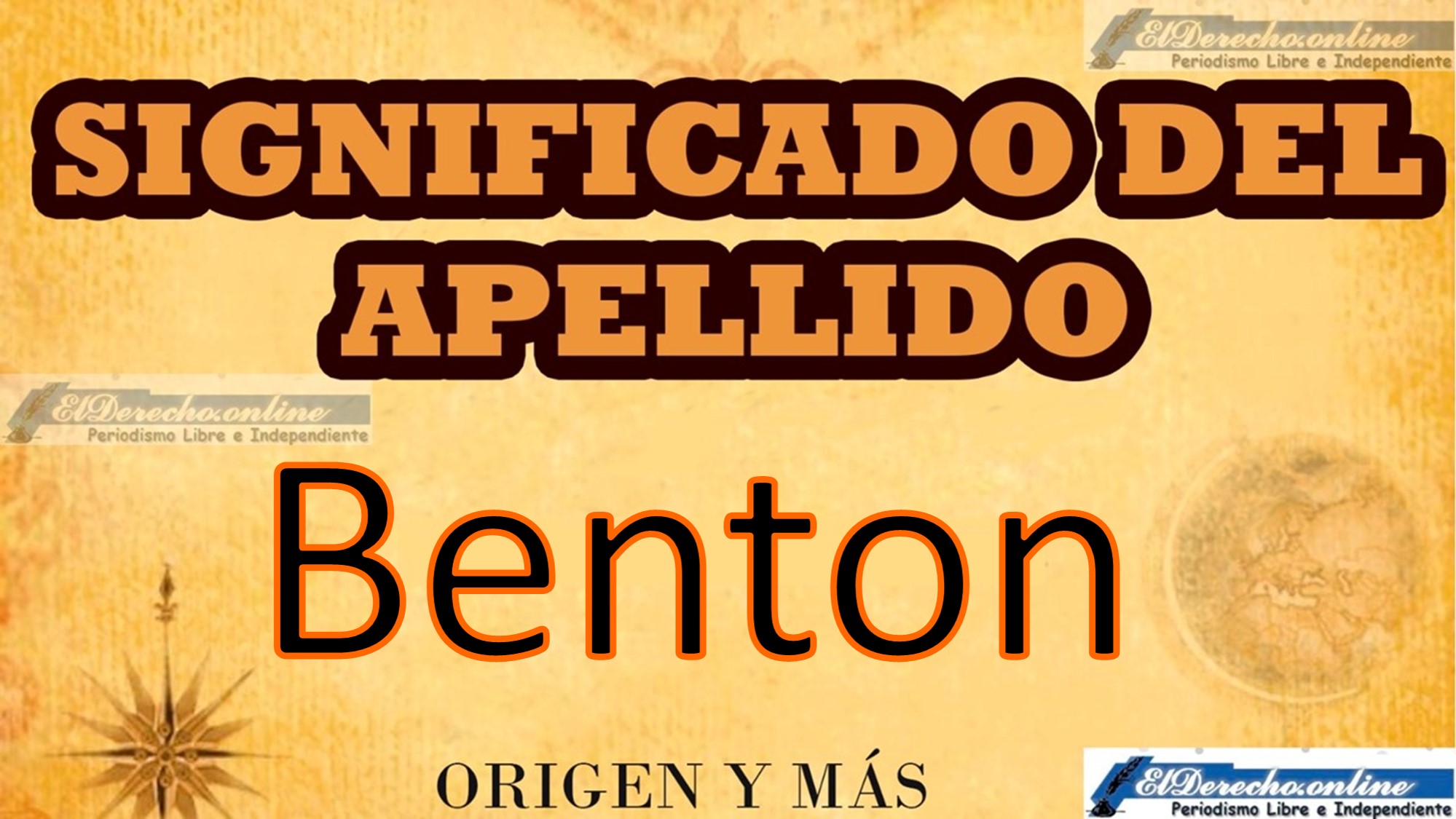 Significado del apellido Benton, Origen y más