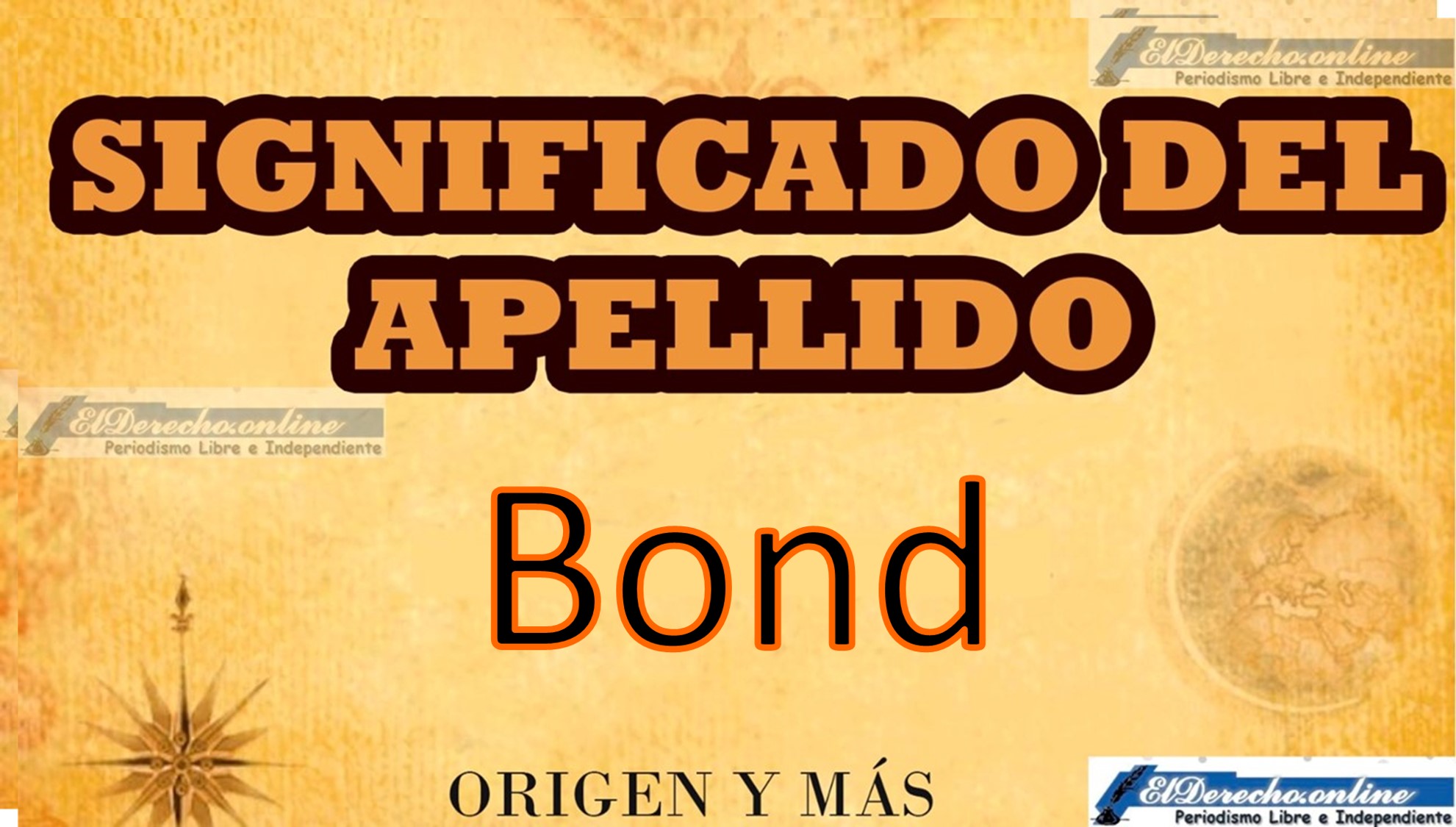 Significado del apellido Bond, Origen y más