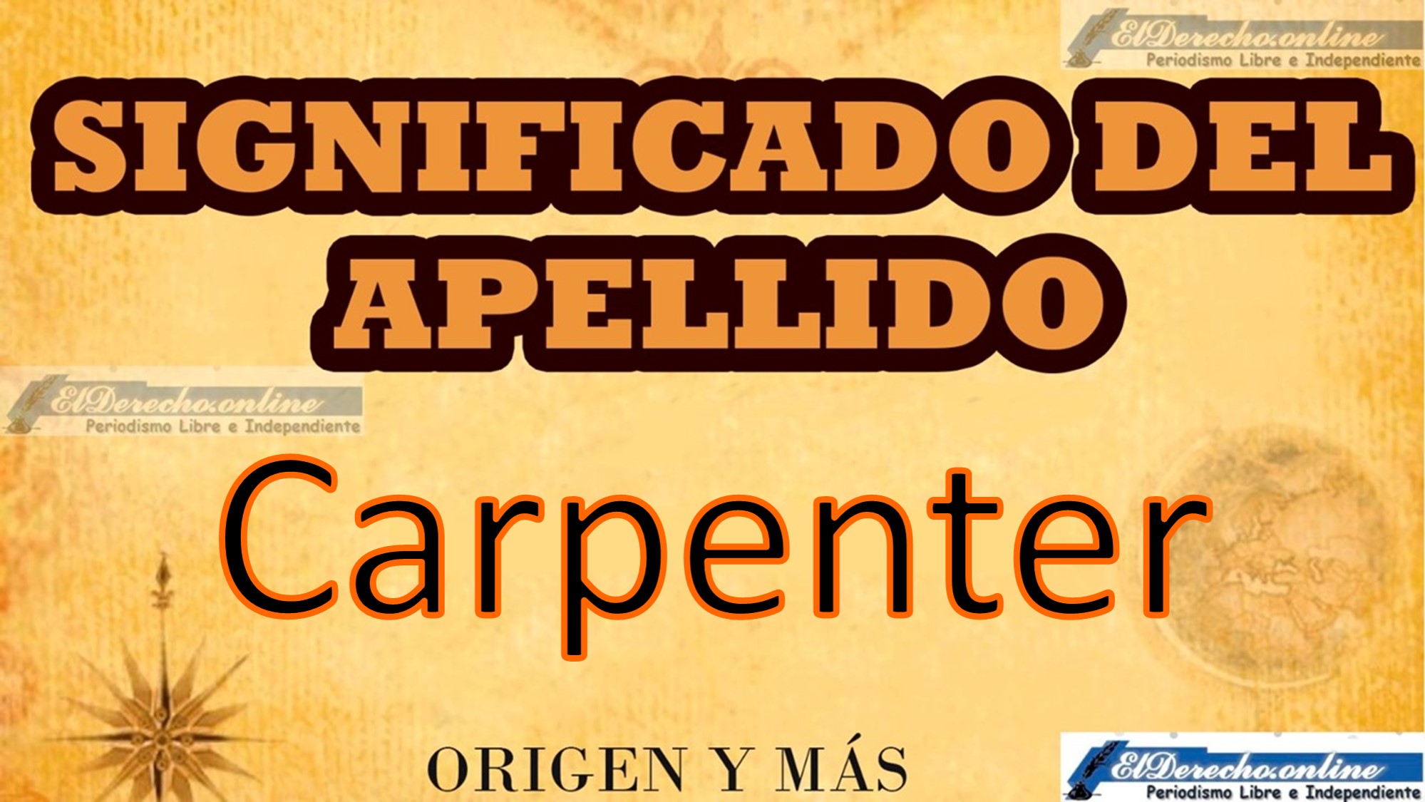 Significado del apellido Carpenter, Origen y más