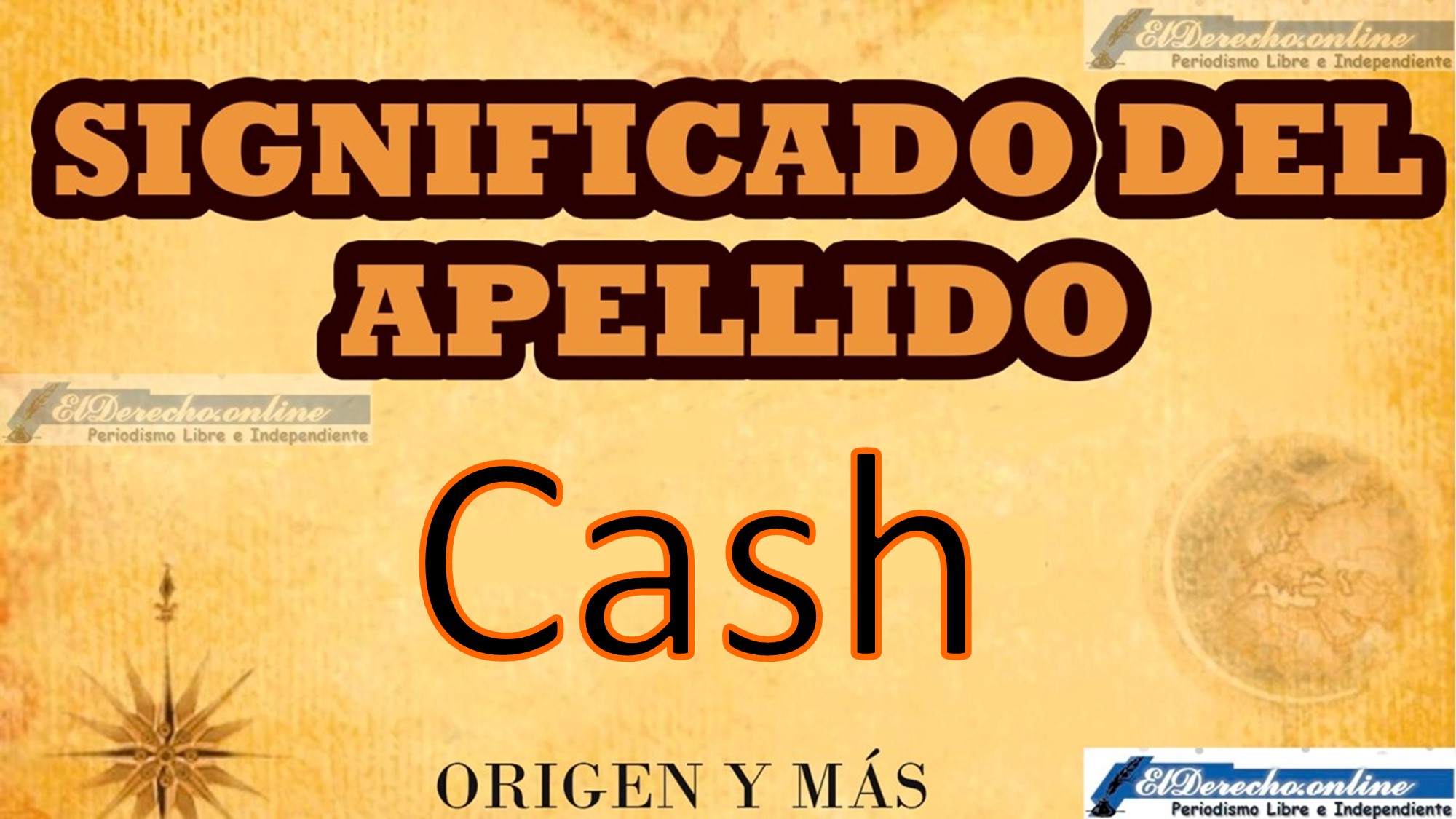 Significado del apellido Cash, Origen y más