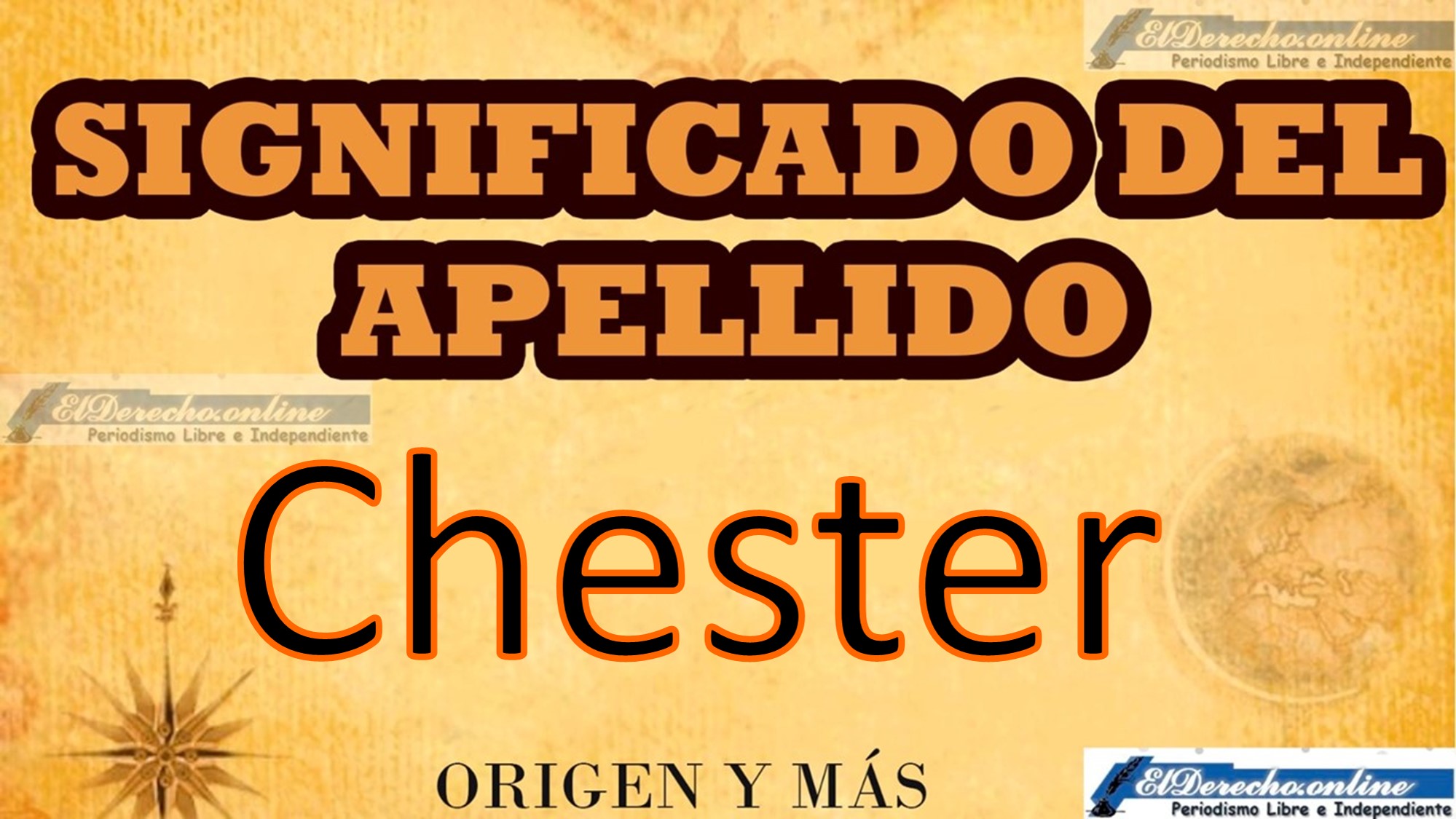 Significado del apellido Chester, Origen y más