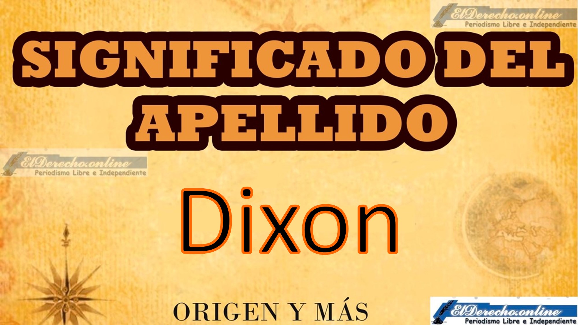 Significado del apellido Dixon, Origen y más