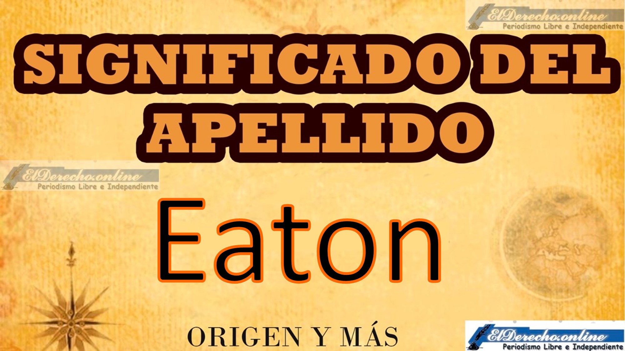 Significado del apellido Eaton, Origen y más