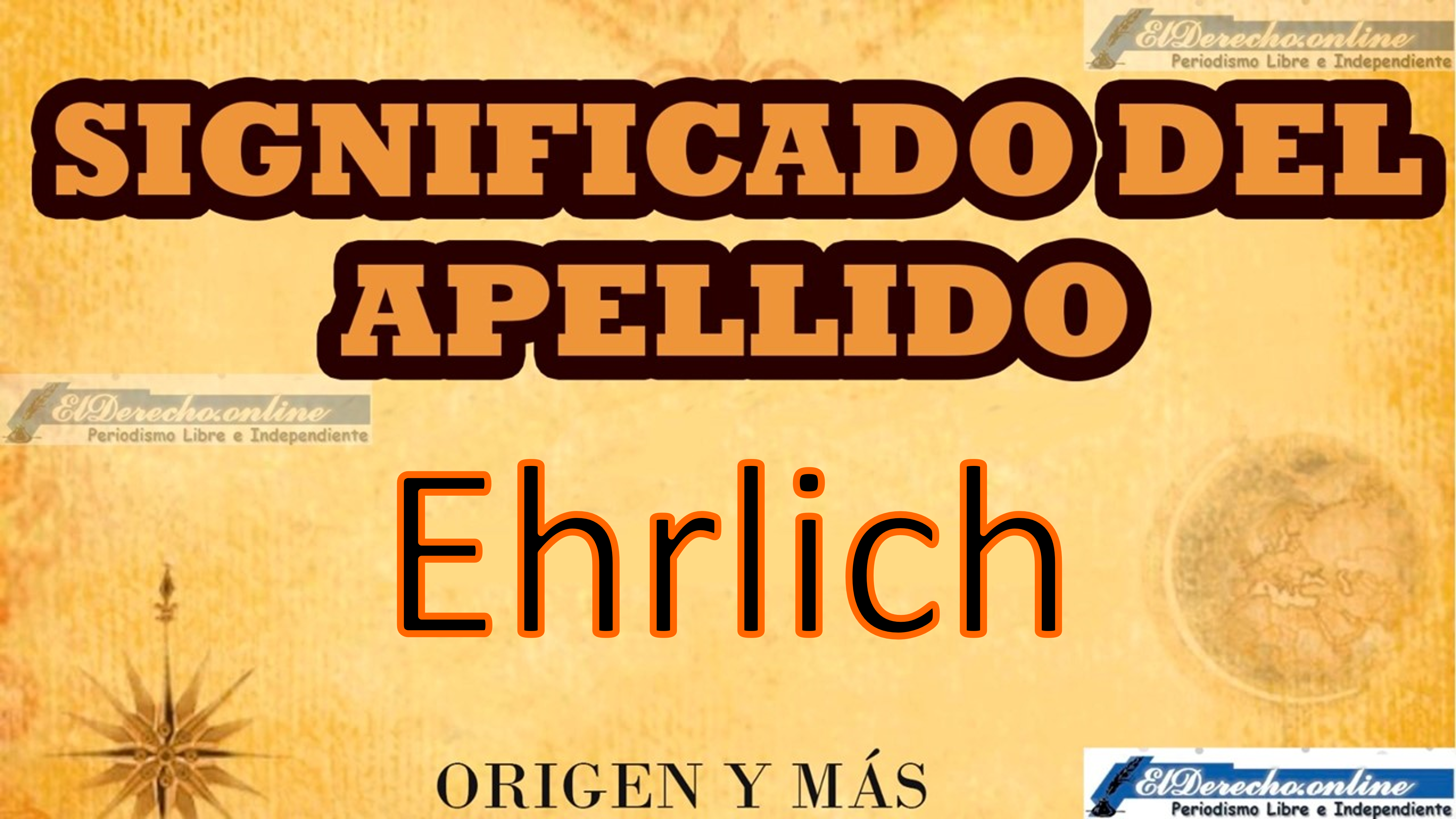 Significado del apellido Ehrlich, Origen y más