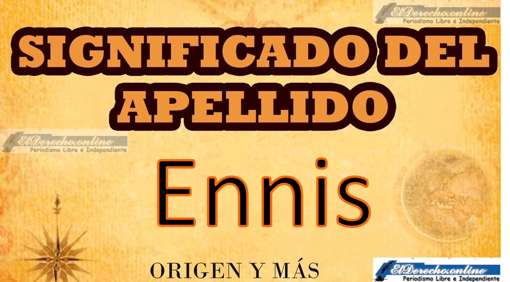 Significado del apellido Ennis, Origen y más