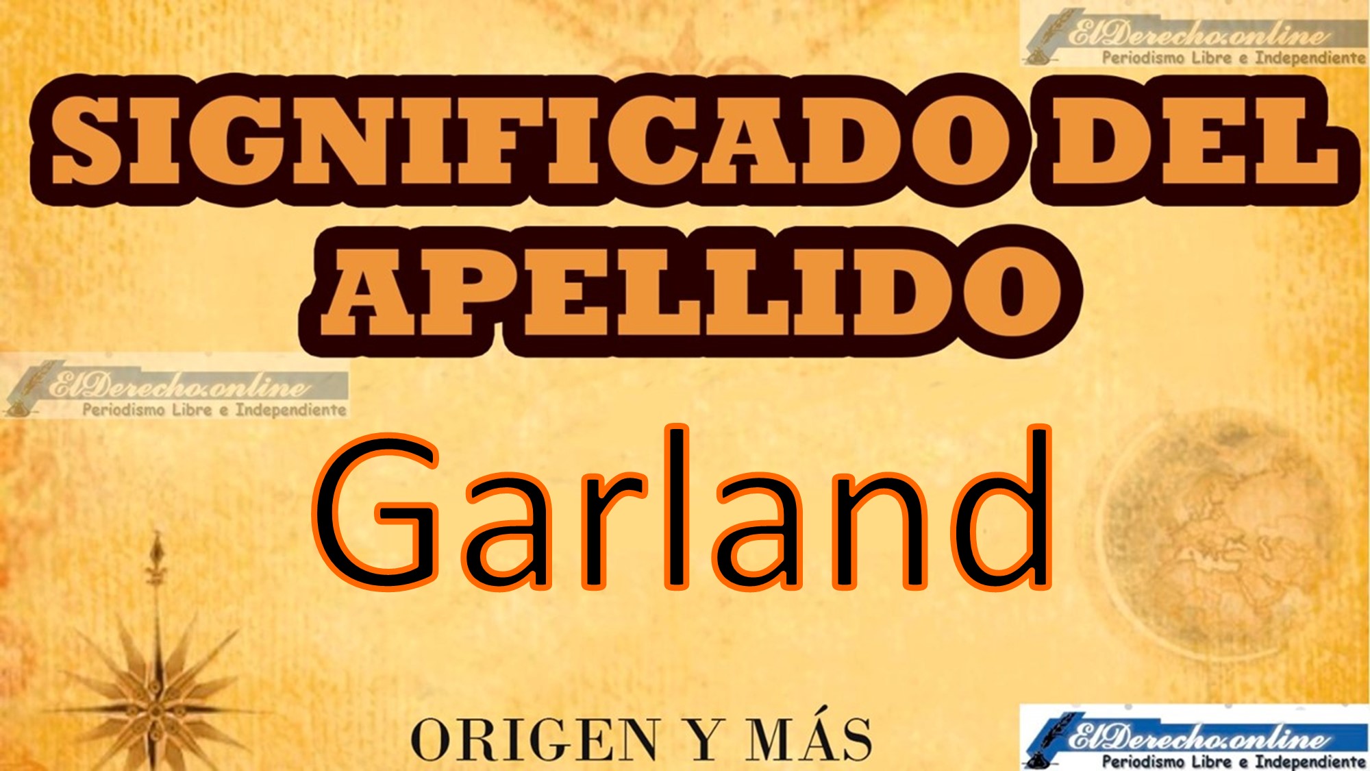 Significado del apellido Garland, Origen y más