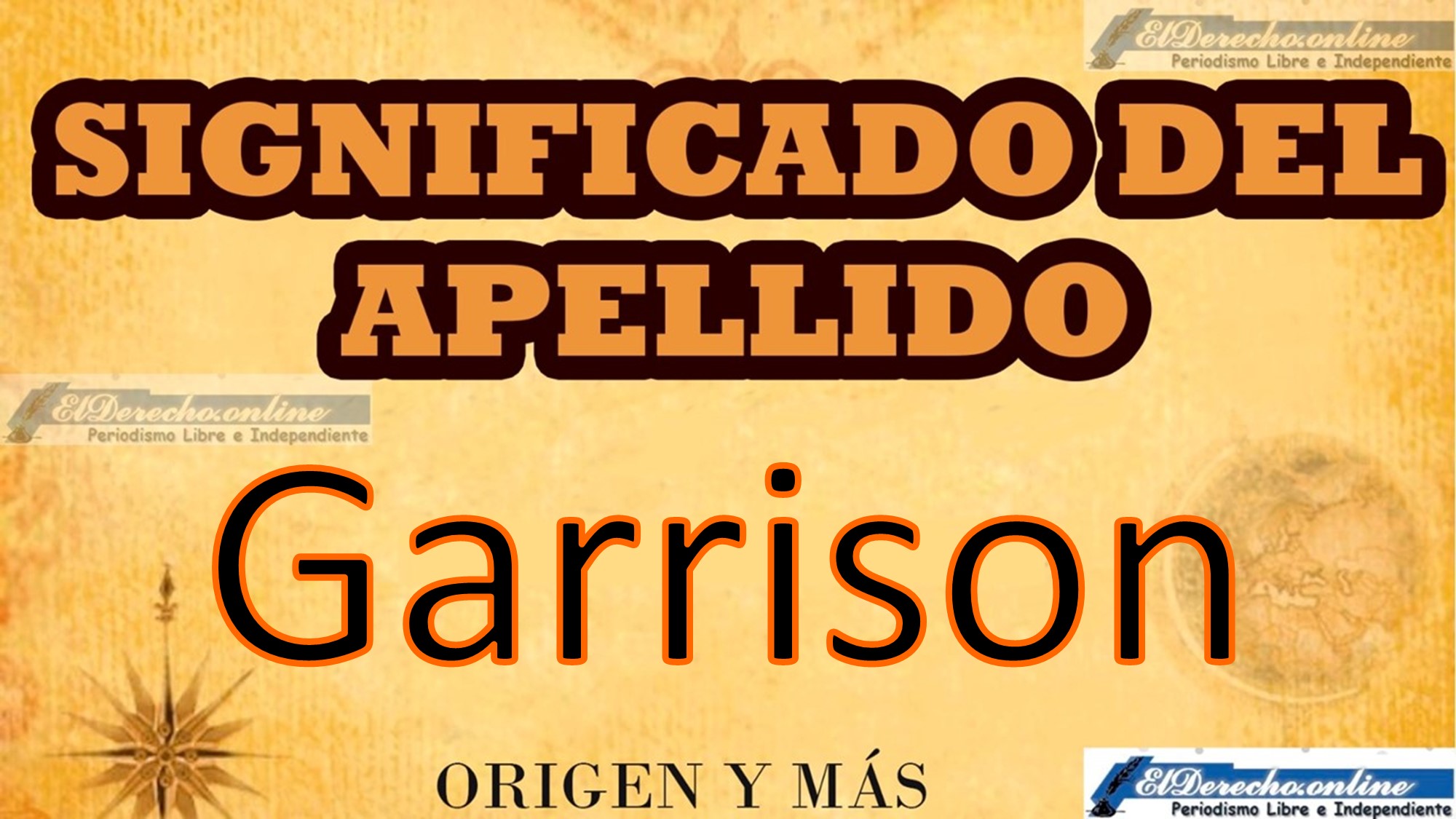 Significado del apellido Garrison, Origen y más