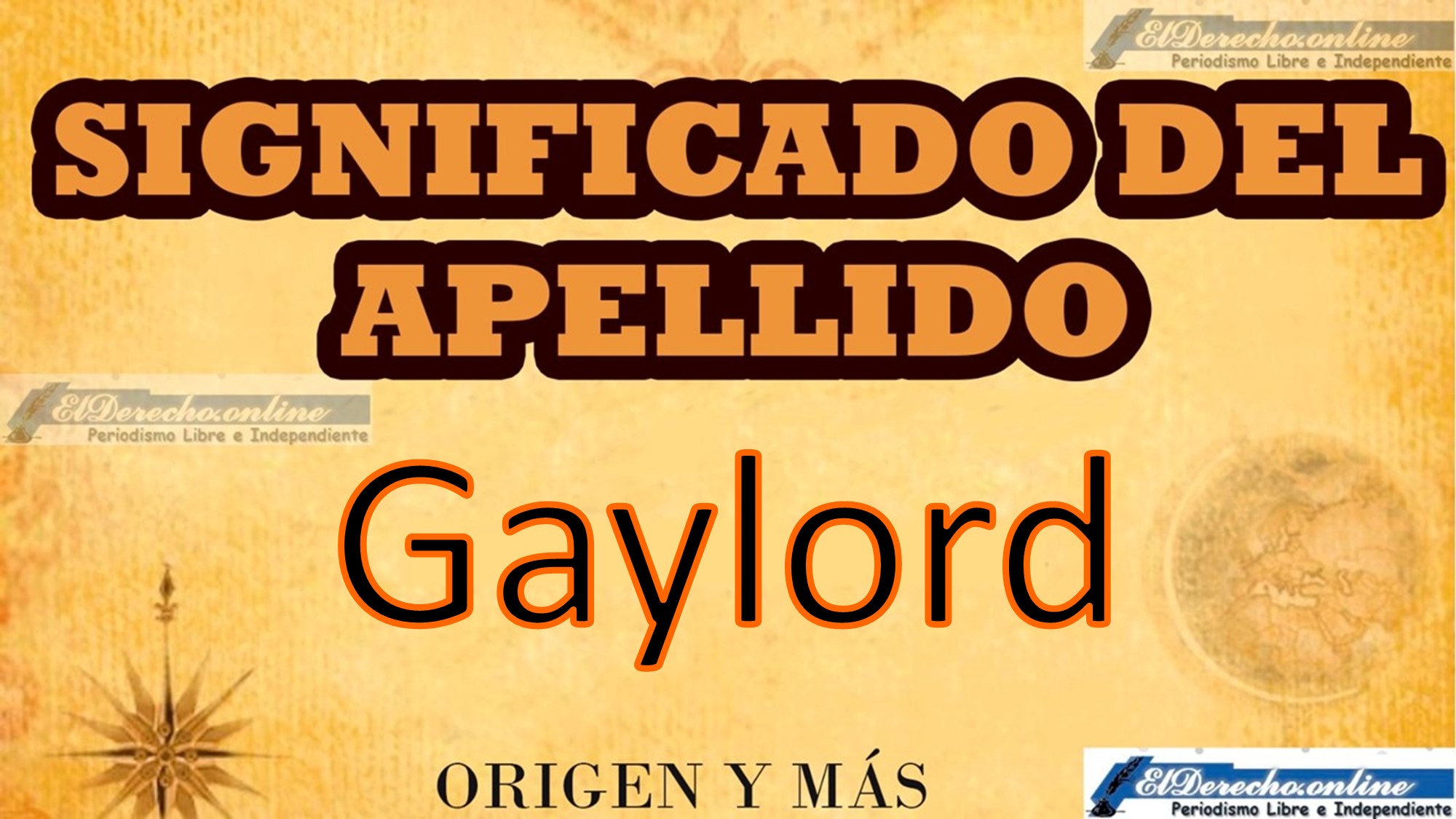 Significado del apellido Gaylord, Origen y más